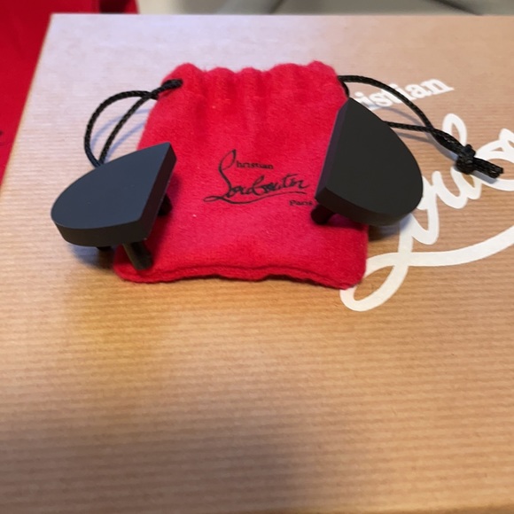 Black 3” Louboutin heels, never worn. - Picture 5 of 7